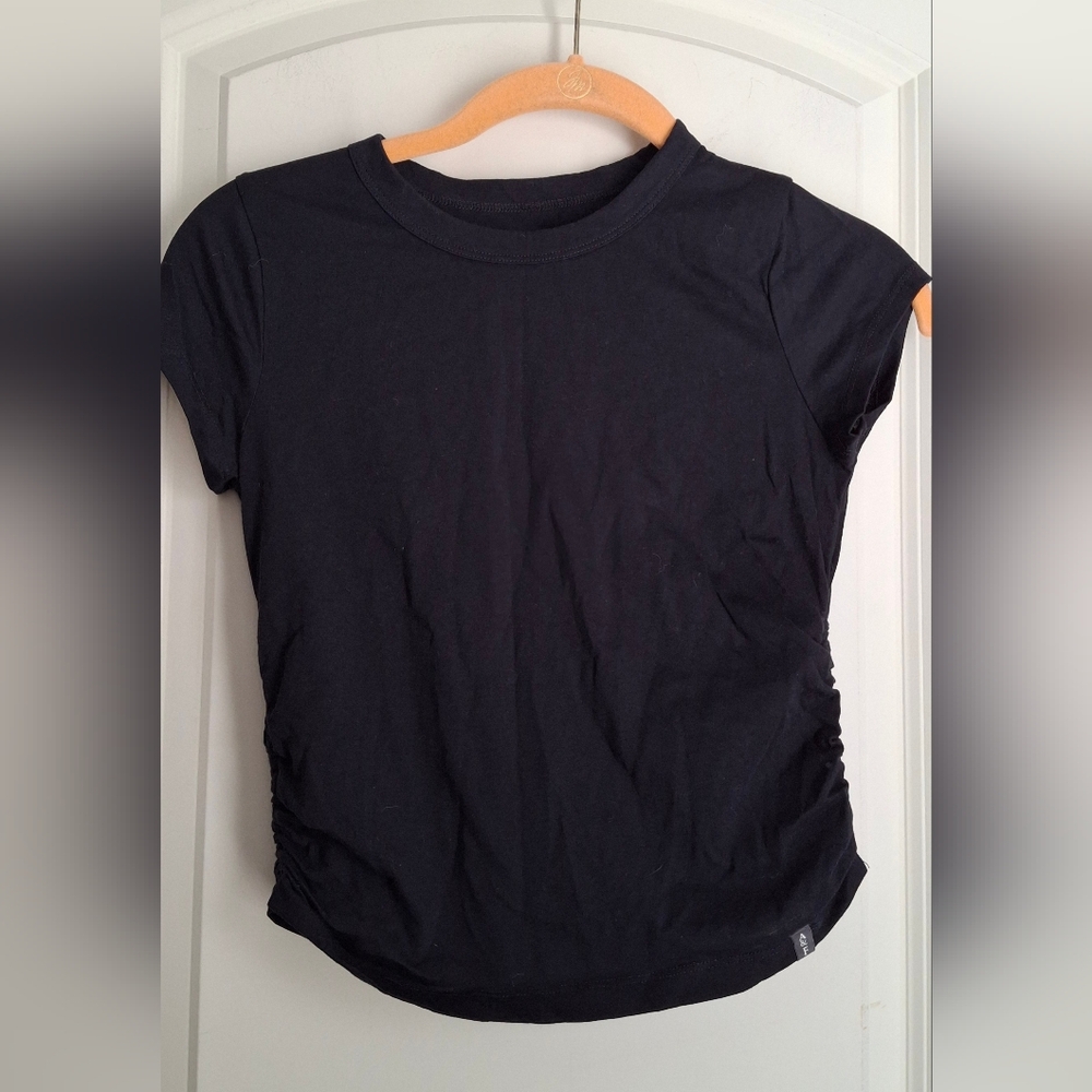 Abercombie & Fitch Womens Crop Top Ruched Side Elastic Sz 11/12 Fairygoth Rave